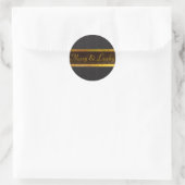 Sticker/Siegel mit schwarzer Spitze Runder Aufkleber (Tasche)