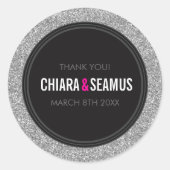 STICKER SIEGEL Moderner Glitzer Schwarz (Vorderseite)