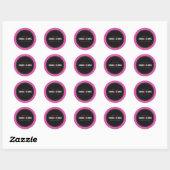 STICKER SIEGEL Modernes, schlicht rosa Glitzer sch (Blatt)