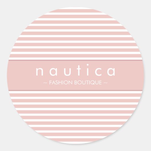 STICKER-SIEGEL: nautisch gestreift 9 Runder Aufkleber (Vorderseite)