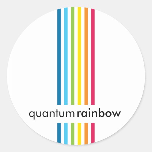 STICKER-SIEGEL: Regenbogenstreifen 1 Runder Aufkleber (Vorderseite)