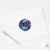 Sticker - Silbernes Mond Design mit himmlischer No (Umschlag)