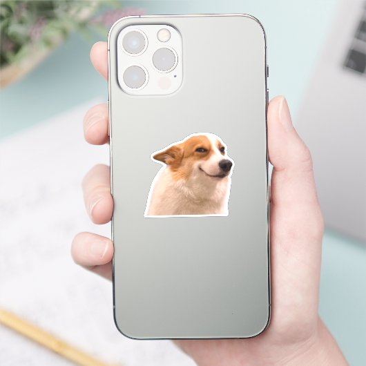 Sticker Smiling Corgi Meme (Telefon)