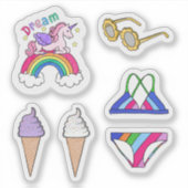 Sticker - Sommer-Badeanzug-Spaß (Vorderseite)