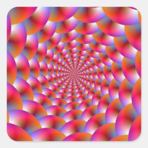Sticker Spirale of Spheres in Rosa und Violett