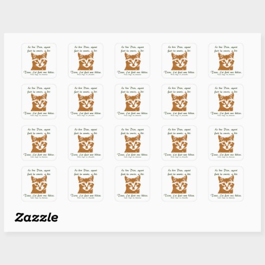 Sticker Square: Le Chat (Blatt)