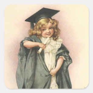 STICKER Süße Vintage-Abschlussfeier Diplom