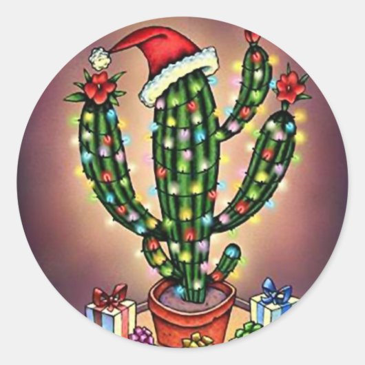 Sticker SW Weihnachtsbaum Cactus Saguaro (Vorderseite)