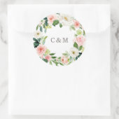 Sticker-Tag für die geometrische Frühjahrsromantik Runder Aufkleber (Tasche)