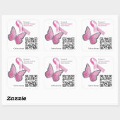 Sticker Template Brustkrebs Bewusstsein (Blatt)