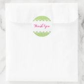 Sticker, Thank You -, Grund Verde Runder Aufkleber (Tasche)