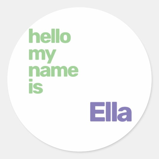 STICKER unisex Name lila modern (Vorderseite)