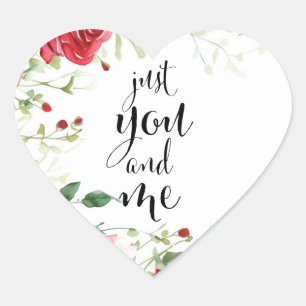 Sticker Valentinstag Elegant "Just You and Me"