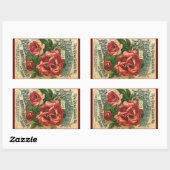 Sticker Vintag Heirloom Rose 1889 Rose Culture (Blatt)