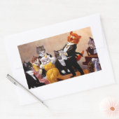 Sticker Vintag Musical Soiree Singing Cat Konzert (Umschlag)