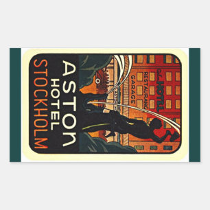 Sticker Vintage Reise Hotel Stockholm Schweden