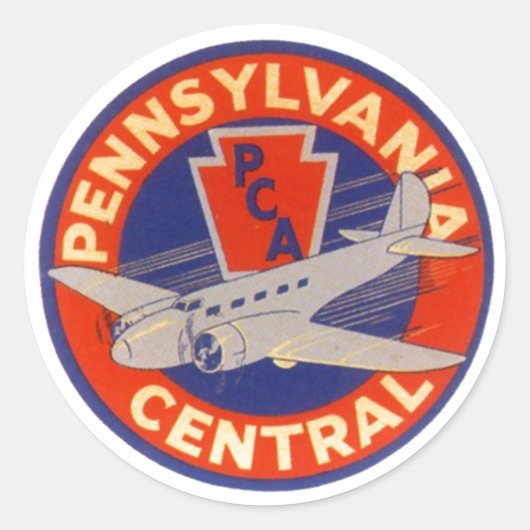 Sticker Vintage Travel und Pennsylvania Central (Vorderseite)
