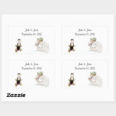 Sticker Vintage Wedding Bride Groom Church Service (Blatt)
