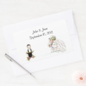 Sticker Vintage Wedding Bride Groom Church Service (Umschlag)