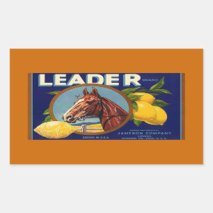 Sticker Vintage-Werbung Zitronen führen Rennpferd