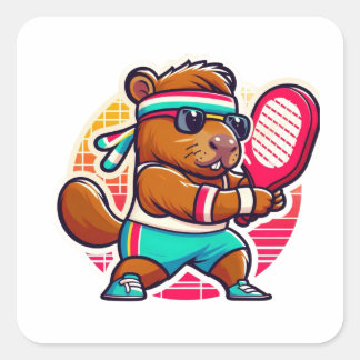 Sticker Vinyle Capybara Joueur de Pickleball - Sty