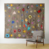 Sticker-Wand-Effekt, der eine Stickerwand simulier Wandteppich (Beispiel (Horizontal))