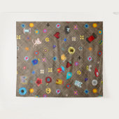 Sticker-Wand-Effekt, der eine Stickerwand simulier Wandteppich (Vorderseite (Horizontal))