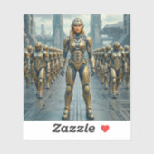 Sticker Weibliche Sci-Fi-Figur Nr. 1 (Blatt)