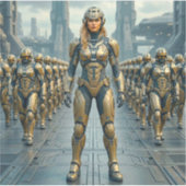 Sticker Weibliche Sci-Fi-Figur Nr. 1 (Vorderseite)