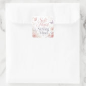 Sticker 'Weiches Herz Starker Geist' Blumen  (Tasche)