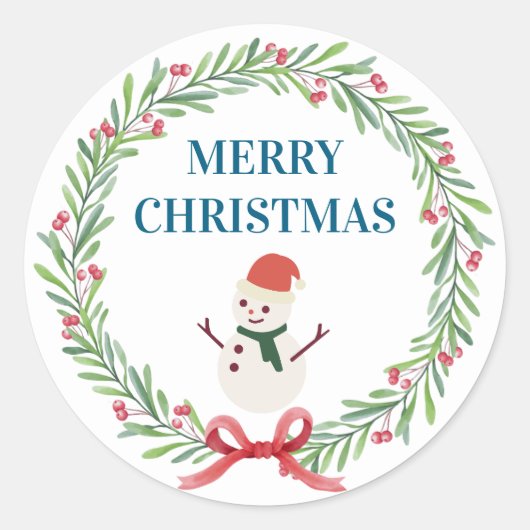 Sticker Weihnachtsbaum Schneemann Weihnachtsfeier (Vorderseite)