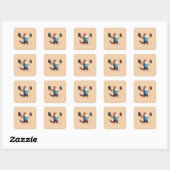 Sticker 'Weltstärkste Mutterkatze' – Quadratischer (Blatt)
