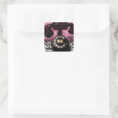 Sticker - Whimsical Vintag Telefon Hallo Art (Tasche)