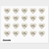 Sticker - White Gold Heart Fab Future Frau. (Blatt)