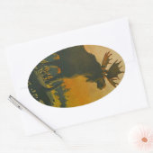 Sticker Wildlife Bull Moose @ Twilight Sundown (Umschlag)