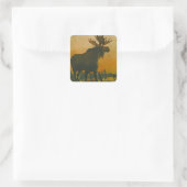 Sticker Wildlife Bull Moose @ Twilight Sundown (Tasche)