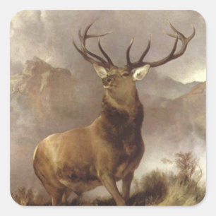 Sticker Wildlife Majestic Bull Elk Mountain Storm