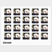 Sticker Wildlife White Sweet Panda Bären Face (Blatt)