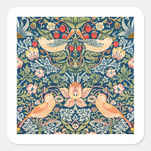 STICKER : WILLIAM MORRIS : STRAWBERRY THIEVES (Vorderseite)