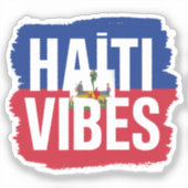 Sticker Wird Flagge Haitis (Vorderseite)
