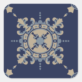 Sticker with blue tile design of Mexico