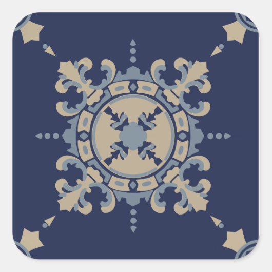 Sticker with blue tile design of Mexico (Vorderseite)