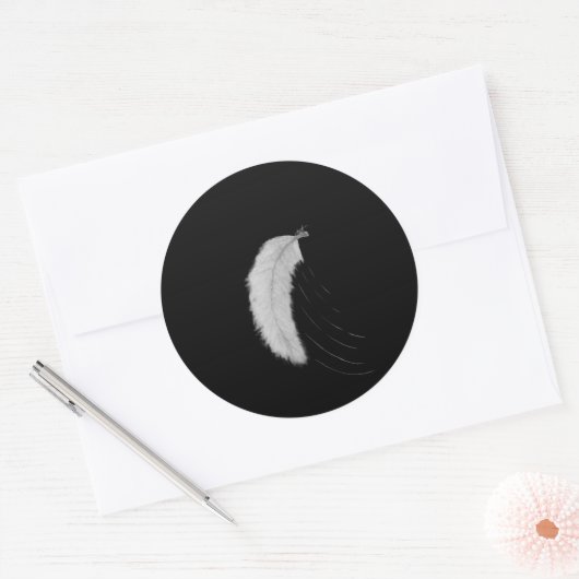 Sticker with feather (Umschlag)