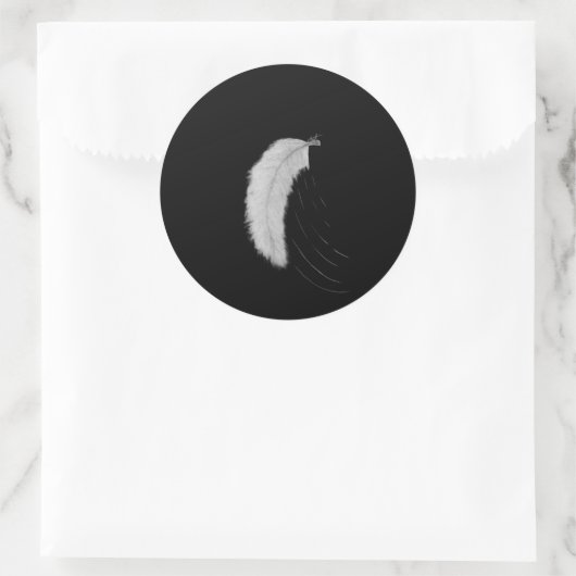 Sticker with feather (Tasche)