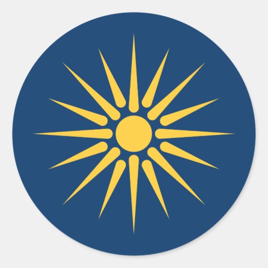Sticker with Flag of Macedonia, Greece (Vorderseite)