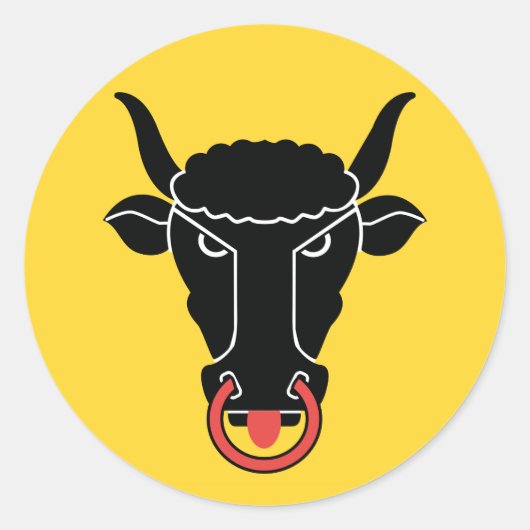 Sticker with Flag of Uri, Switzerland (Vorderseite)
