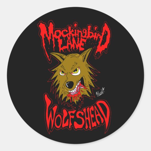 Sticker "Wolfshead" von Mockingbird Lane (Vorderseite)