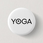 Sticker Yoga-Schriftzug Button (Vorderseite)