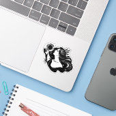 Sticker - "Zauberin" (Laptop mit iPhone)