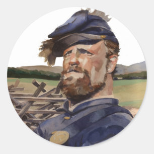 Sticker, Ziviler Krieg Runder Aufkleber